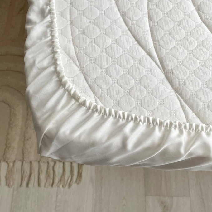 Set lenjerie de schimb pentru patut bebe din 3 piese Velvet Milky